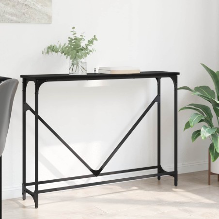 Table console Chêne noir 102 x 23 x 75 cm Bois d'ingénierie 581503581503