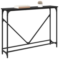 Table console Chêne noir 102 x 23 x 75 cm Bois d'ingénierie 581503581503