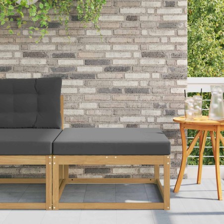 Pouf d'Extérieur Polyester Blanc 581504581504