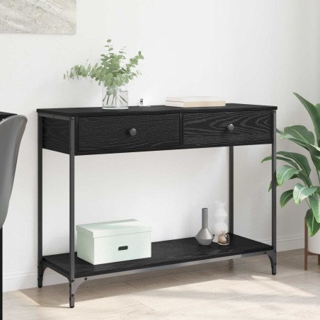 Table console Chêne noir 100 x 34,5 x 75 cm Bois d'ingénierie 581505581505