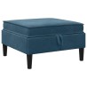 Pouf avec Rangement Bleu Velours 581506581506