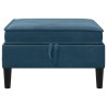 Pouf avec Rangement Bleu Velours 581506581506
