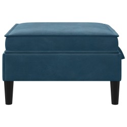 Pouf avec Rangement Bleu Velours 581506581506