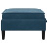 Pouf avec Rangement Bleu Velours 581506581506