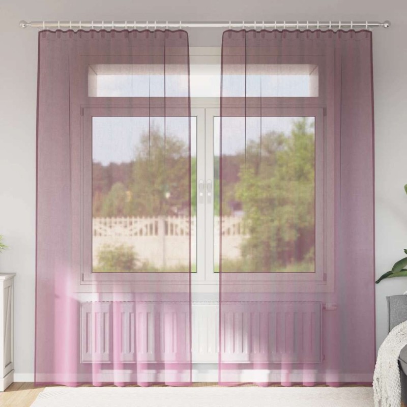 Rideaux en voile à œillets (2 pcs) violets 581507581507
