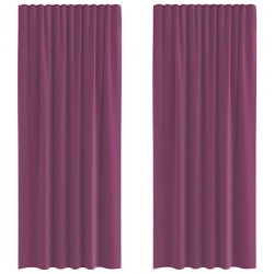Rideaux en voile à œillets (2 pcs) violets 581507581507