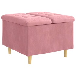 Pouf de rangement avec coussin Rose 60 x 60 x 45 cm Velours 581509581509