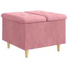Pouf de rangement avec coussin Rose 60 x 60 x 45 cm Velours 581509581509