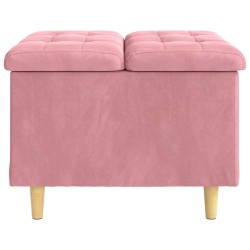 Pouf de rangement avec coussin Rose 60 x 60 x 45 cm Velours 581509581509