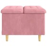 Pouf de rangement avec coussin Rose 60 x 60 x 45 cm Velours 581509581509