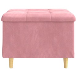 Pouf de rangement avec coussin Rose 60 x 60 x 45 cm Velours 581509581509