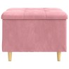 Pouf de rangement avec coussin Rose 60 x 60 x 45 cm Velours 581509581509