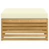 Pouf d'Extérieur Bois d'Acacia Massif Blanc 581510581510