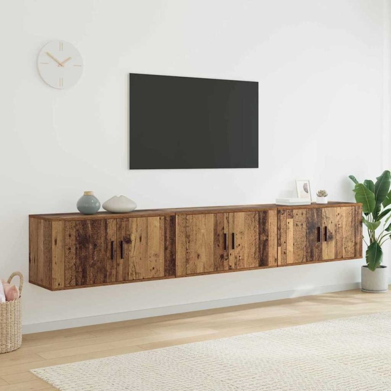 Ensemble de meuble TV mural 3 pcs Bois Ancien 80 x 34,5 x 40 cm 581512581512