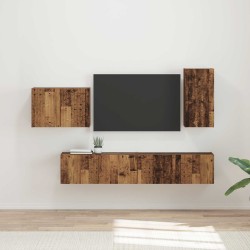 Ensemble de meuble TV mural 4 pcs Bois ancien Bois d'ingénierie 581528581528
