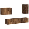 Ensemble de meuble TV mural 4 pcs Bois ancien Bois d'ingénierie 581528581528