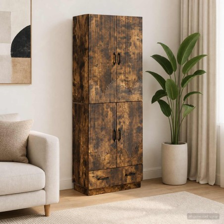 Ensemble de Meubles 2 pcs Chêne fumé Bois d'ingénierie 581535581535