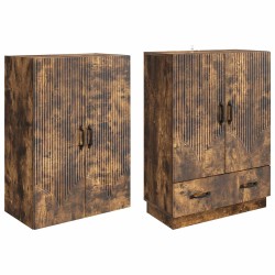Ensemble de Meubles 2 pcs Chêne fumé Bois d'ingénierie 581535581535