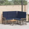 Ensemble de canapés inclinables de jardin Gris et bleu marine 581537581537