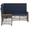 Ensemble de canapés inclinables de jardin Gris et bleu marine 581537581537