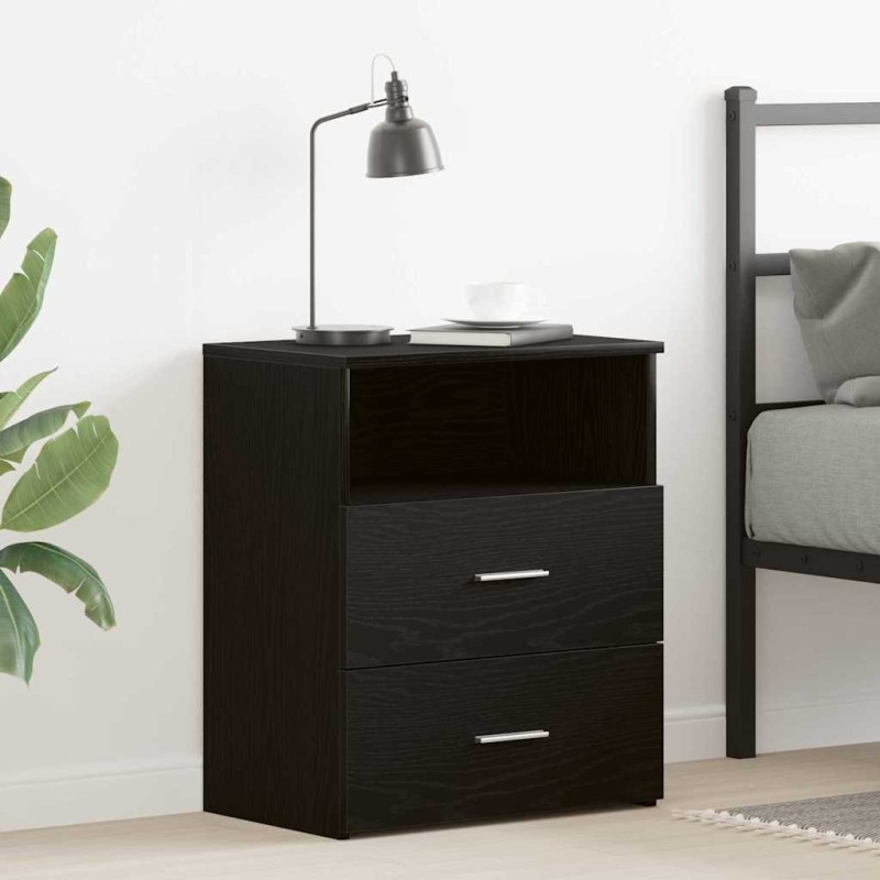 Table de nuit Chêne noir 50 x 32 x 60cm Bois d'ingénierie 581544581544