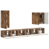 Ensemble de meuble TV mural Montage mural 6 pcs Chêne fumé 581546581546