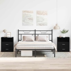 Table de nuit 2 pcs Chêne noir 50 x 32 x 60cm Bois d'ingénierie 581548581548
