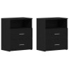 Table de nuit 2 pcs Chêne noir 50 x 32 x 60cm Bois d'ingénierie 581548581548