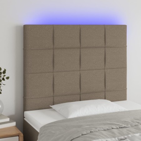 Tête de lit à LED Taupe 100x5x118/128 cm Tissu 581553581553