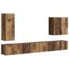 Ensemble de meuble TV mural Montage mural 6 pcs Bois Ancien 581555581555