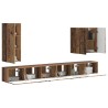 Ensemble de meuble TV mural Montage mural 6 pcs Bois Ancien 581555581555