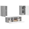 Ensemble de meuble TV mural 4 pcs Gris Sonoma Bois d'ingénierie 581557581557