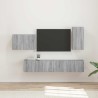 Ensemble de meuble TV mural 4 pcs Gris Sonoma Bois d'ingénierie 581558581558