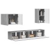 Ensemble de meuble TV mural 4 pcs Gris Sonoma Bois d'ingénierie 581558581558