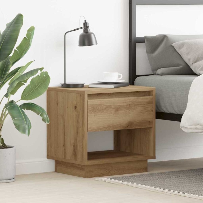 Table de nuit Chêne artisanal 45 x 34 x 44 cm Bois d'ingénierie 581559581559