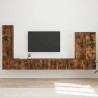 Ensemble de meuble TV mural Montage mural 6 pcs Chêne fumé 581560581560