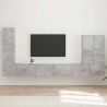 Ensemble de meuble TV mural Montage mural 6 pcs Gris béton 581561581561