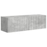 Ensemble de meuble TV mural Montage mural 6 pcs Gris béton 581561581561