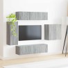 Ensemble de meuble TV mural Montage mural 6 pcs Gris Sonoma 581563581563