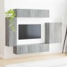 Ensemble de meuble TV mural Montage mural 6 pcs Gris Sonoma 581564581564