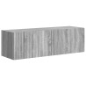 Ensemble de meuble TV mural Montage mural 6 pcs Gris Sonoma 581564581564