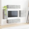 Ensemble de meuble TV mural Montage mural 6 pcs Gris béton 581569581569