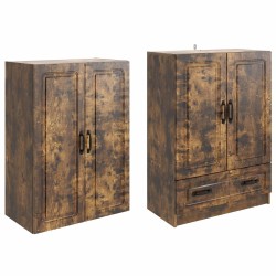 Ensemble de Meubles 2 pcs Chêne fumé Bois d'ingénierie 581570581570