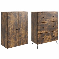 Ensemble de Meubles 2 pcs Chêne fumé 66 x 34,5 x 90 cm 581572581572