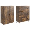 Ensemble de Meubles 2 pcs Chêne fumé 66 x 34,5 x 90 cm 581572581572