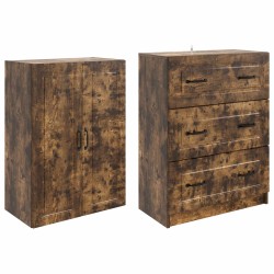 Ensemble de Meubles 2 pcs Chêne fumé 66 x 34,5 x 87 cm 581574581574