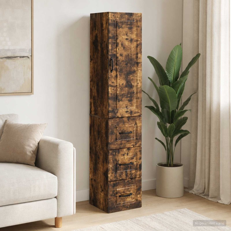 Ensemble de Meubles 2 pcs Chêne fumé 33 x 34,5 x 87 cm 581575581575