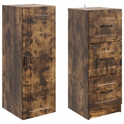 Ensemble de Meubles 2 pcs Chêne fumé 33 x 34,5 x 87 cm 581575581575