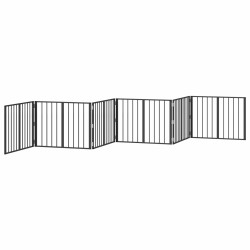Porte pour chien 6 pcs Noir 80 x 60 cm Acier galvanisé 581577581577