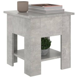 Table basse gris béton 40x40x42 cm bois d'ingénierie 581578581578